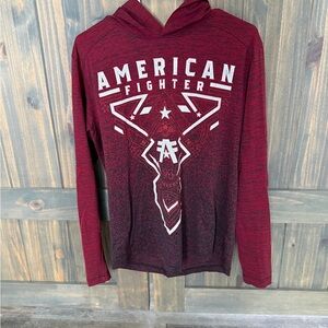 American Fighter Maroon and Black Hoodie has small hole in the sleeve!!